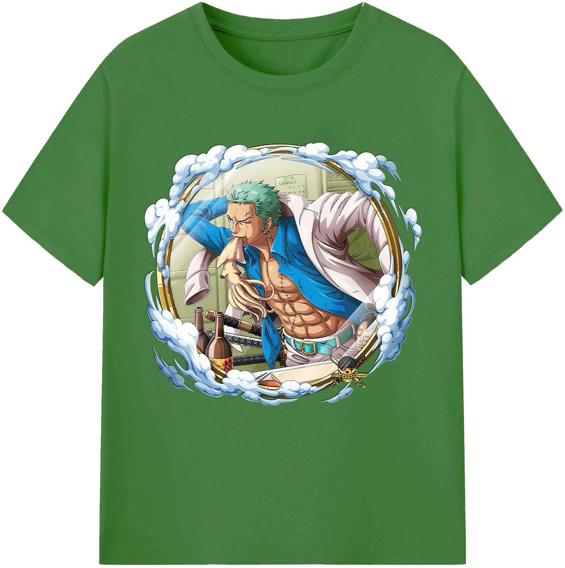 ワンピース ロロノア・ゾロ ONE PIECE Roronoa Zoro レディースカジュアルプリントTシャツ（綿100％）